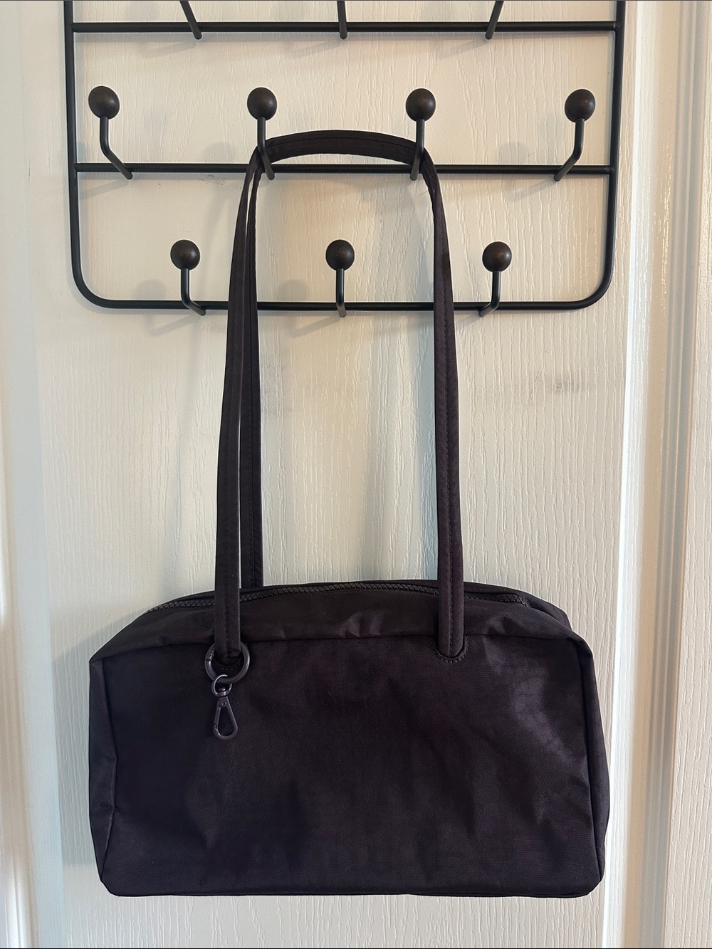 Baggu - Nylon Bowler Bag in Chocolate Plum